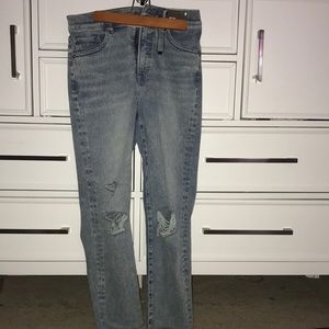 BRAND NEW express ripped high rise mom jeans